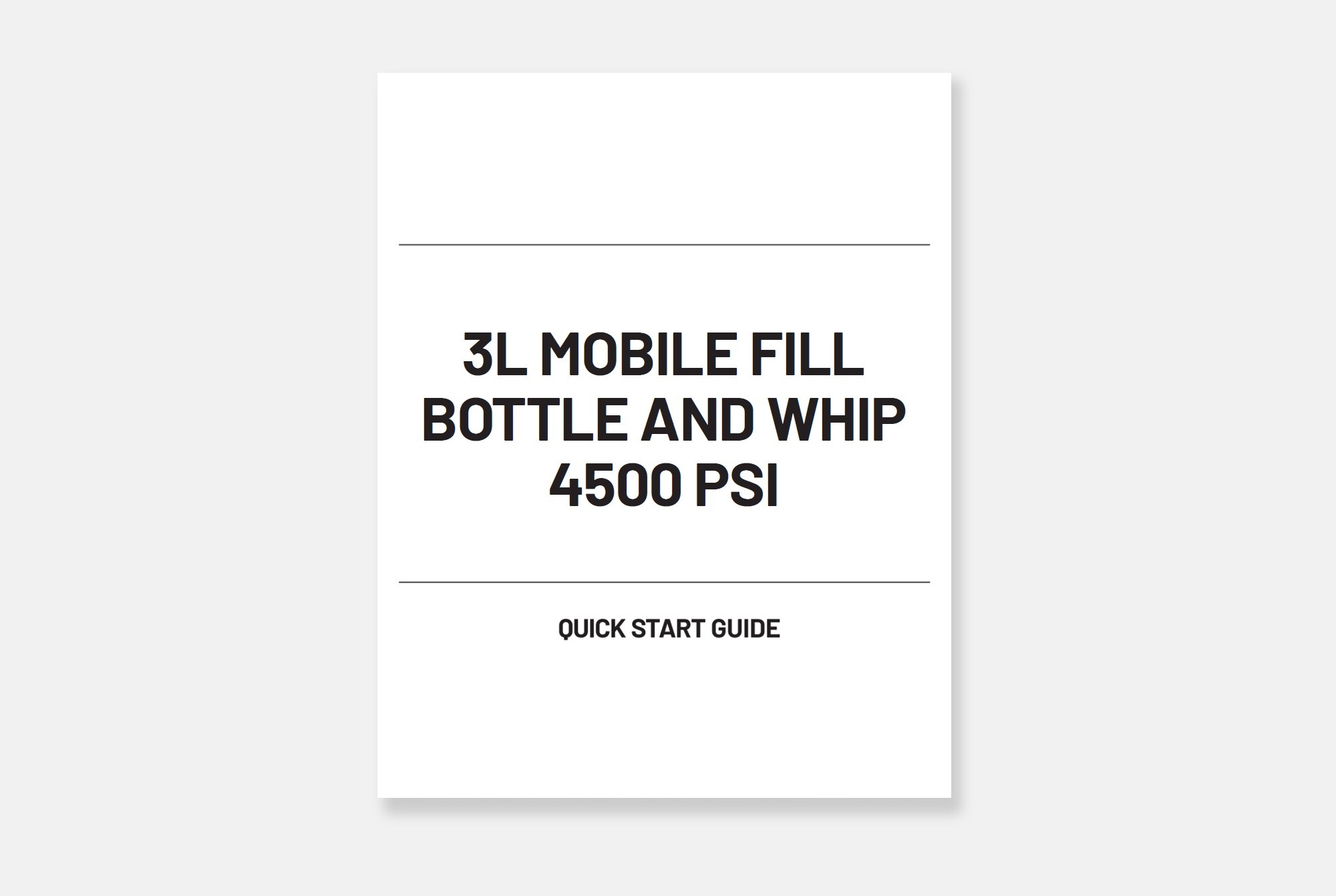 3L Mobile Fill Bottle with Whip 4500PSI