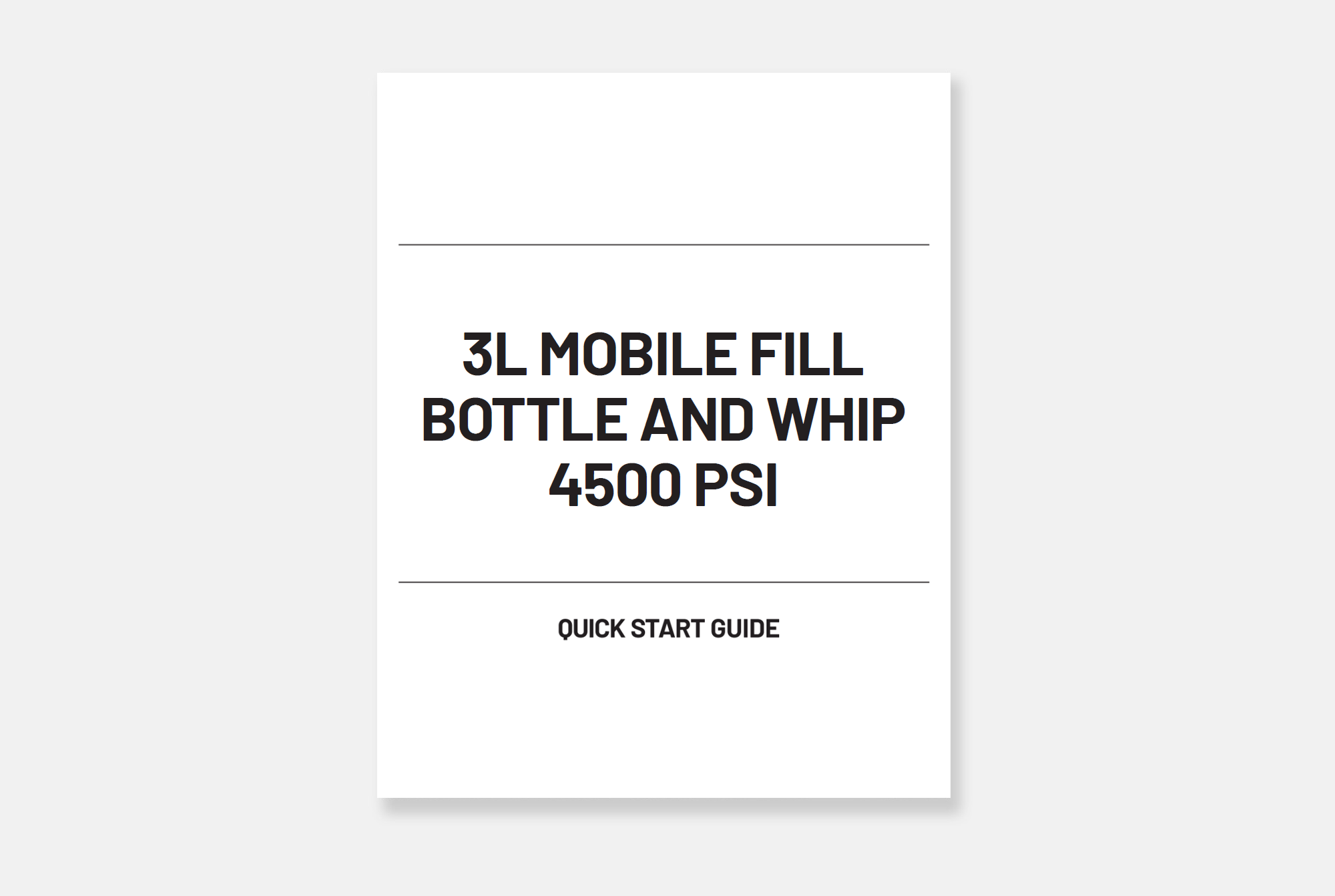 3L Mobile Fill Bottle with Whip 4500PSI