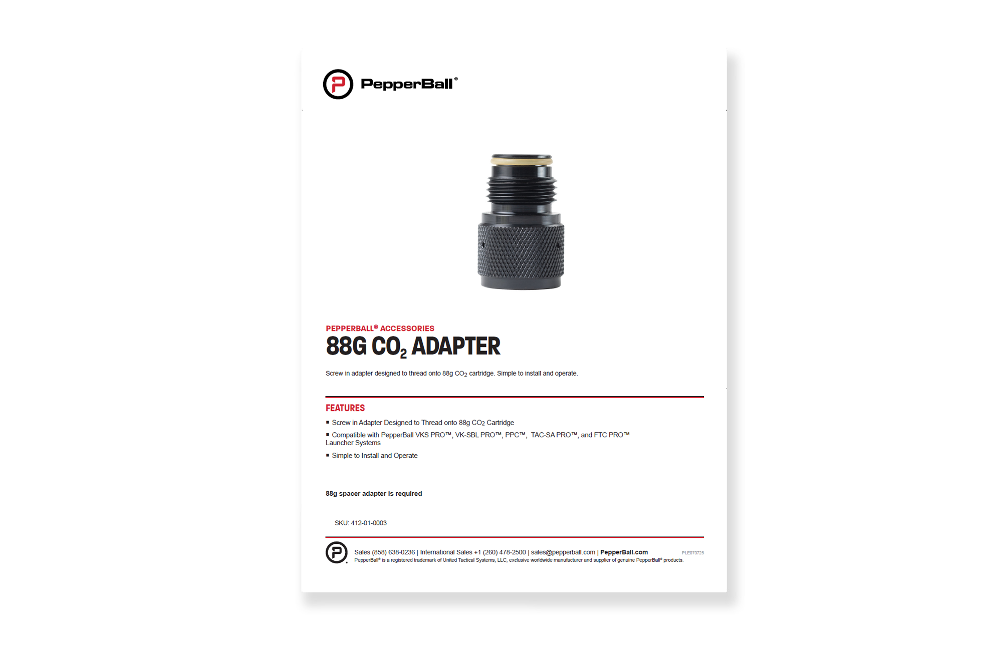 88g CO₂ Adapter