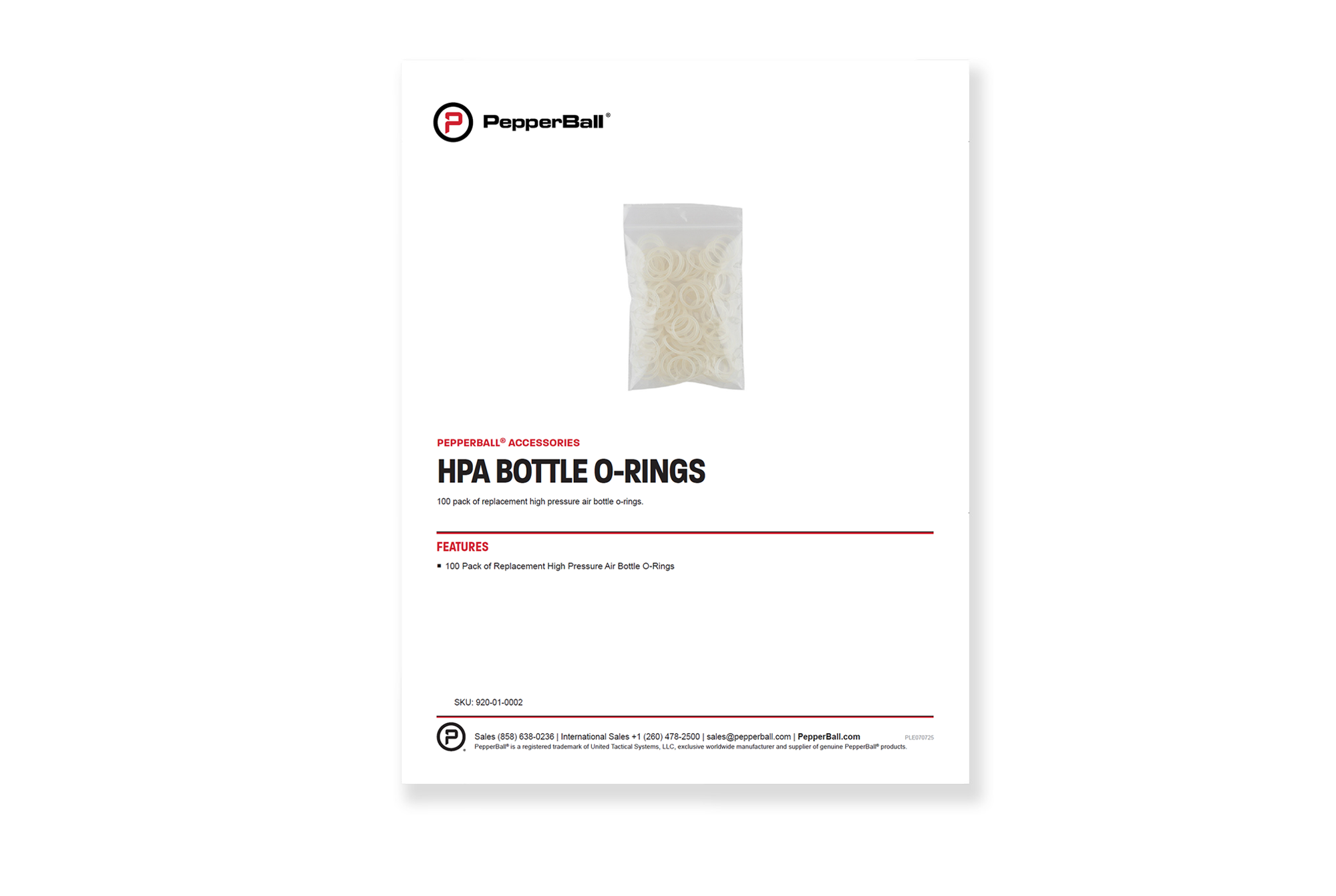 HPA Bottle O-Ring Kit