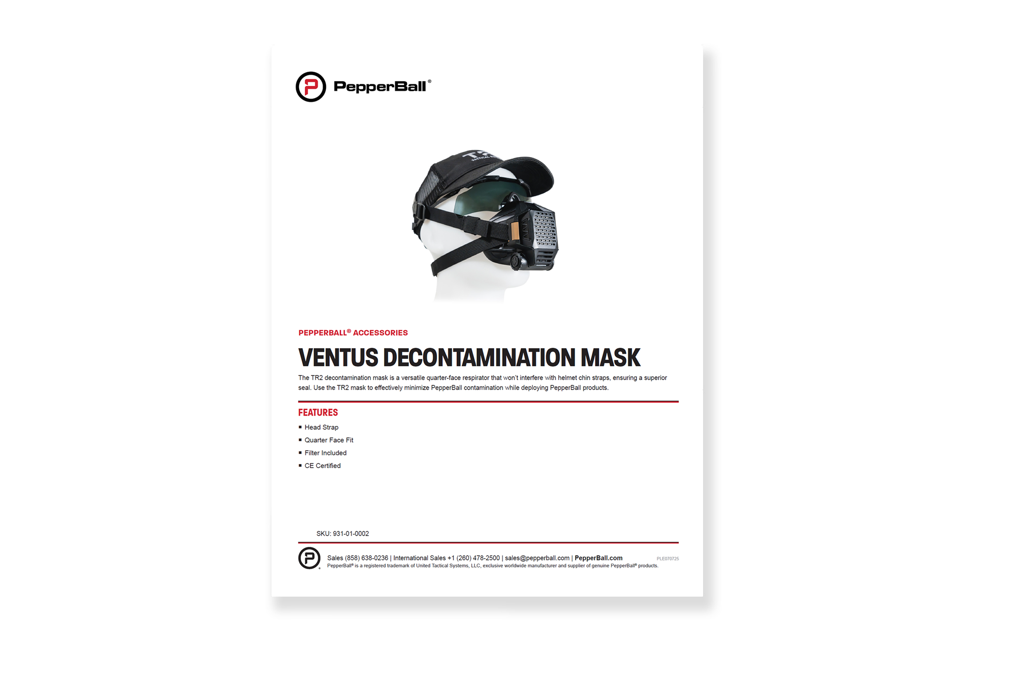 Ventus Decontamination Mask
